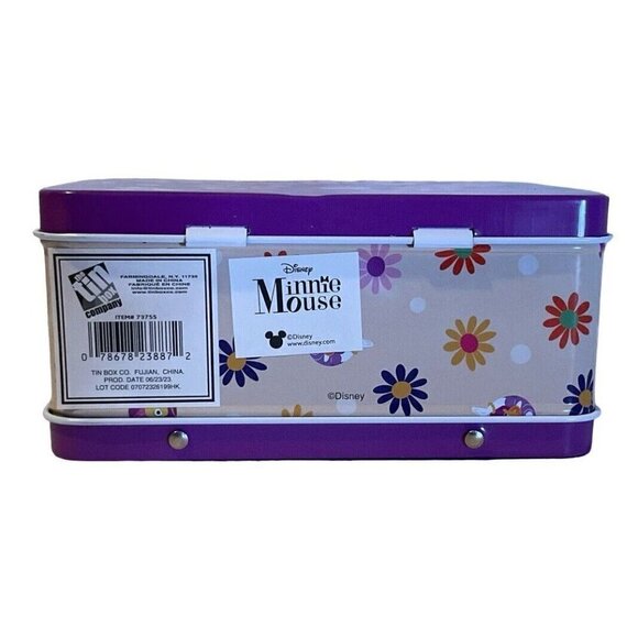 Disney Minnie Mouse Tin Metal Snacks Keepsake Box Tote 5.5"x4x2.75" Pink… - Picture 5 of 7